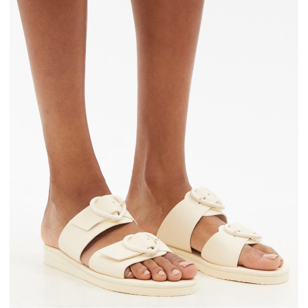 Ancient Greek Sandals Iaso Hearts Leather Wedge Sandals